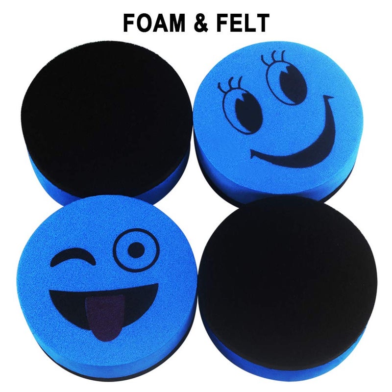 Heqishun 40 Pack Magnetic Whiteboard Erasers Dry Eraser Cleaner for Classroom, Office (Blue, 2 inch) - Image 2